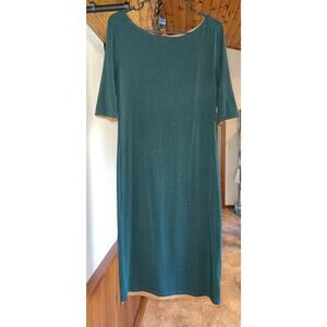 NWT Womens Prana Hunter Green/Khaki Johan Foundation Reversible Midi Dress M‎